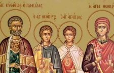 3 октября - Великомученик Евстафий Плакида, жена его Феопистия и чада Агапий и Феопист