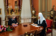 Состоялась встреча Святейшего Патриарха Кирилла с Уполномоченным по правам человека в Российской Федерации Татьяной Москальковой