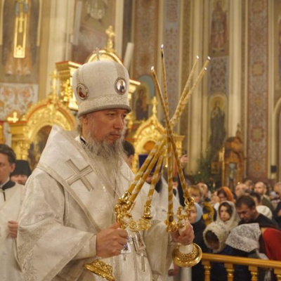 В праздник Рождества Христова Митрополит Василий совершил Божественную литургию в Свято-Екатерининском кафедральном соборе города Краснодара