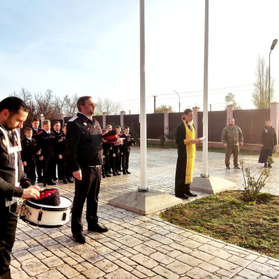 В православной гимназии имени преподобного Сергия Радонежского в ст. Запорожской состоялось посвящение учащихся в кадеты