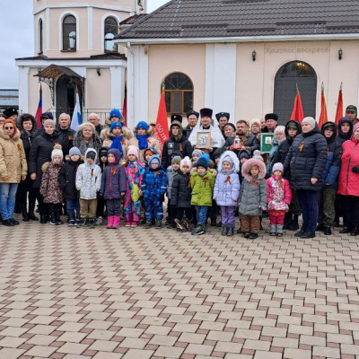 Настоятель Успенского храма станицы Васюринской принял участие в церемонии передачи «Свечи памяти»