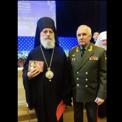 Епископ Новороссийский и Геленджикский Сергий удостоен медали Министерства обороны РФ "За веру и служение Отечеству"