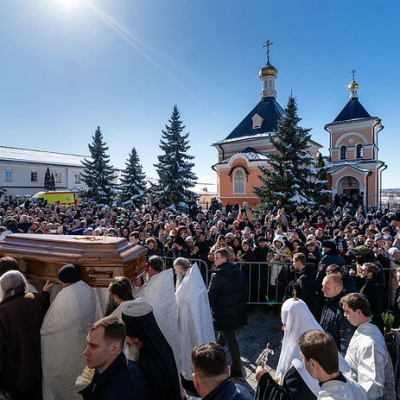 Святейший Патриарх Кирилл совершил отпевание схиархимандрита Илия (Ноздрина)