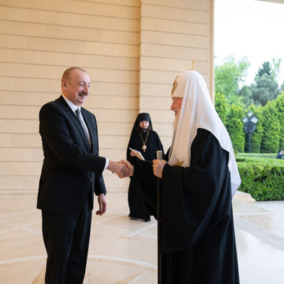 Состоялась встреча Святейшего Патриарха Кирилла с Президентом Азербайджана Ильхамом Алиевым