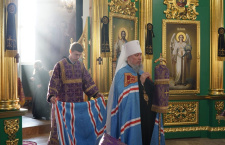 Митрополит Василий совершил Божественную литургию в храме святой блаженной Матроны Московской города Краснодара