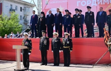 Епископ Новороссийский и Геленджикский Сергий принял участие в военном параде в честь 81-летия Победы в Великой Отечественной войне 