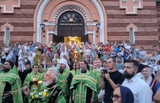 В Краснодаре проводили ковчег с мощами преподобного Сергия Радонежского