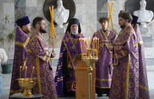 В 281-ю годовщину со дня рождения святого воина Феодора Ушакова архипастырь возглавил праздничный молебен в ГМУ им. адм. Ф.Ф. Ушакова г. Новороссийска